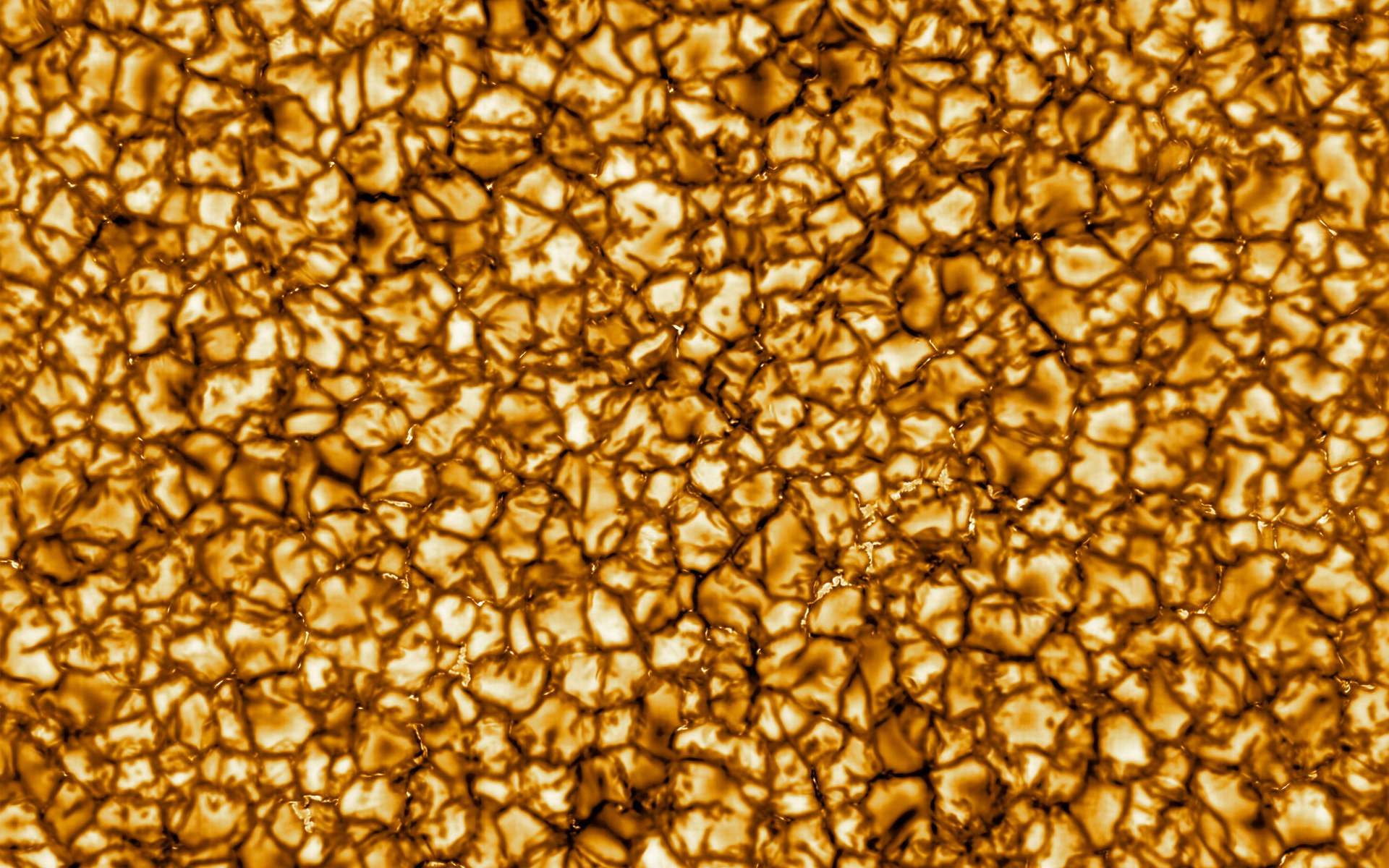 Premières images du Soleil acquises par le télescope solaire Daniel K. Inouye. © NSO, AURA, NSF