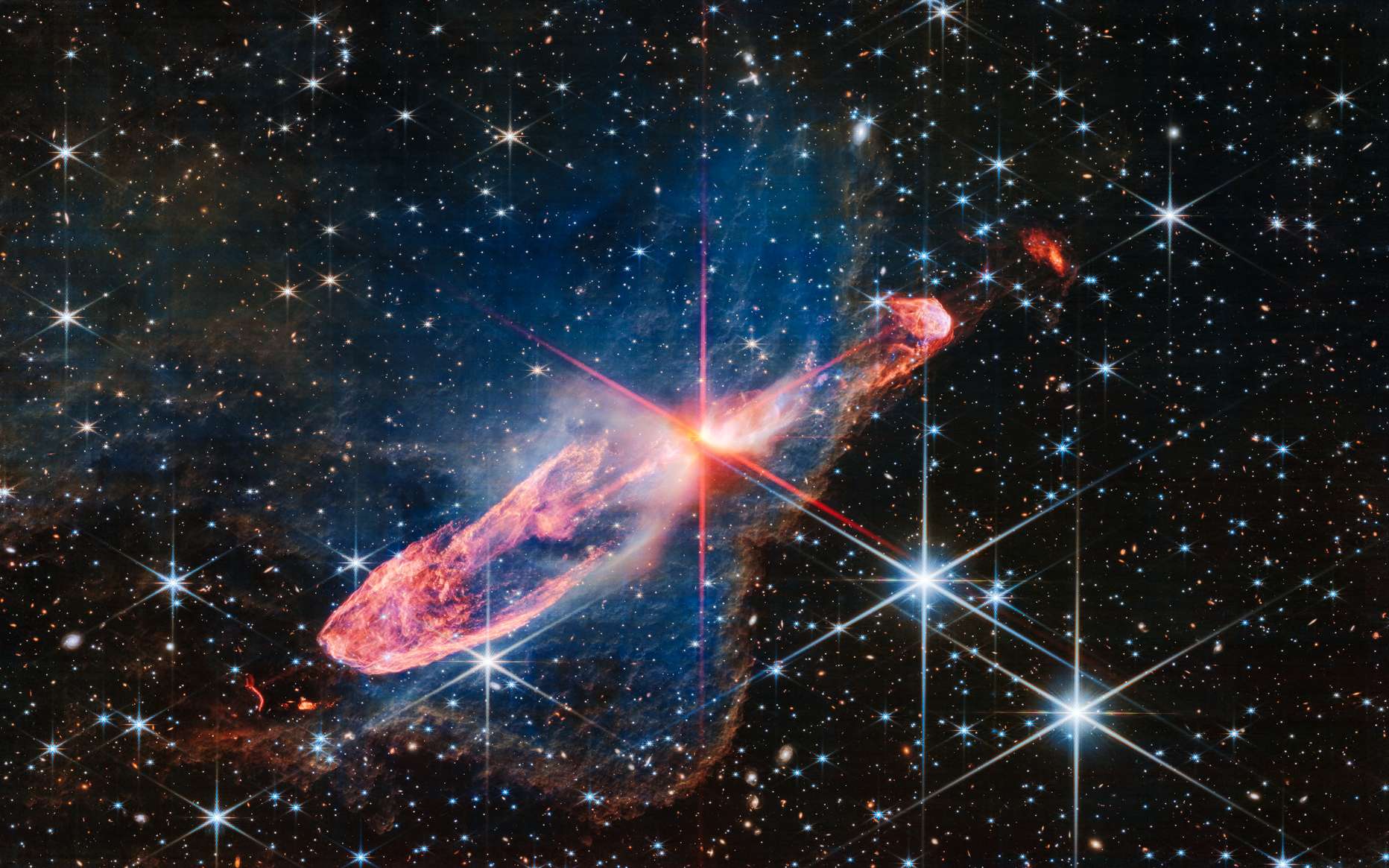 Le télescope James-Webb dévoile une image magnifique de la naissance d'une paire d'étoiles