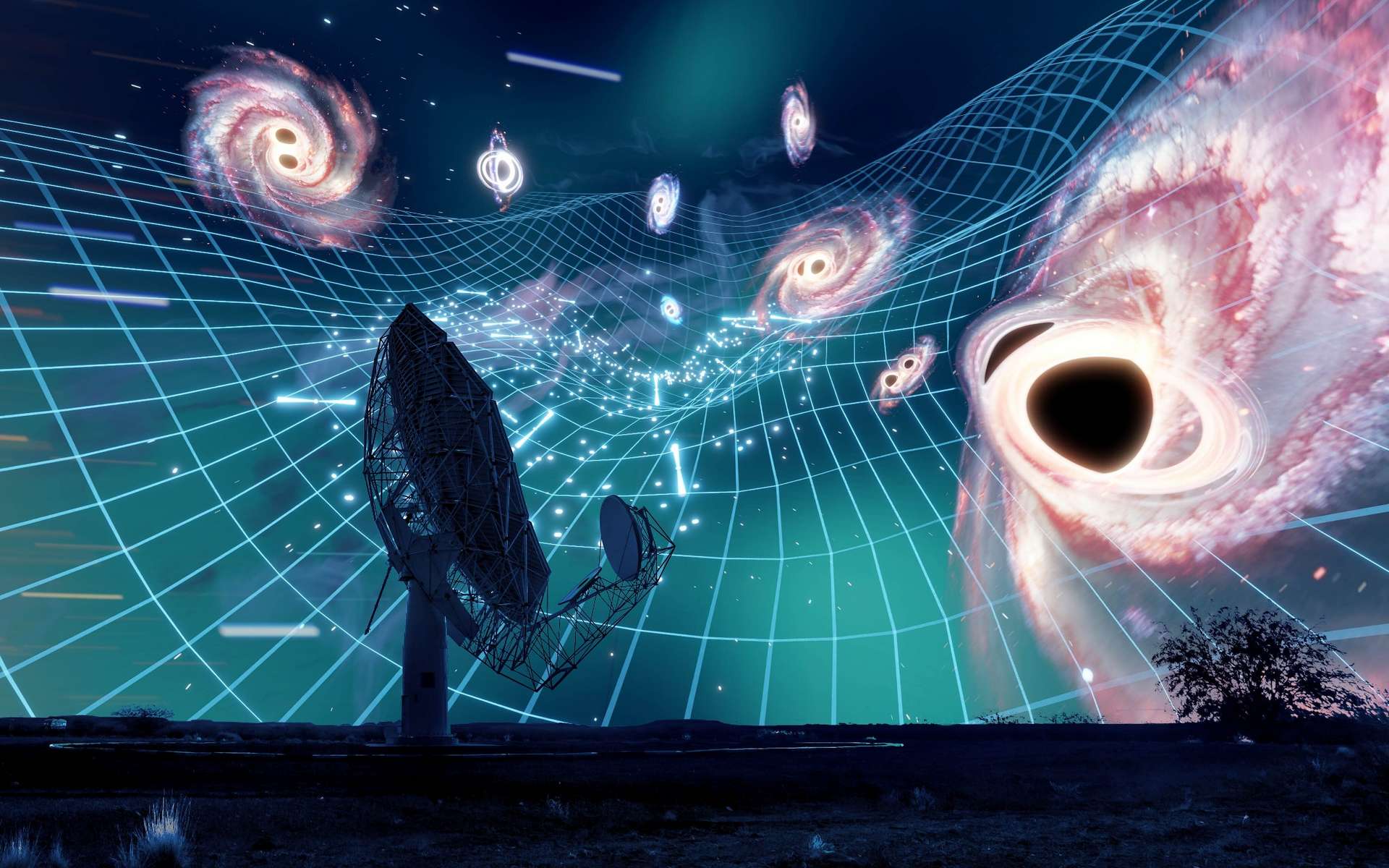 On commence peut-être à voir sur le ciel le rayonnement gravitationnel d'une collision de trous noirs supermassifs