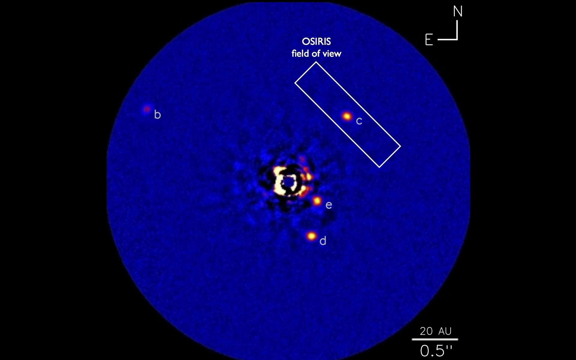 Images fascinantes de 4 exoplanètes en mouvement autour d'une autre étoile pendant 12 ans