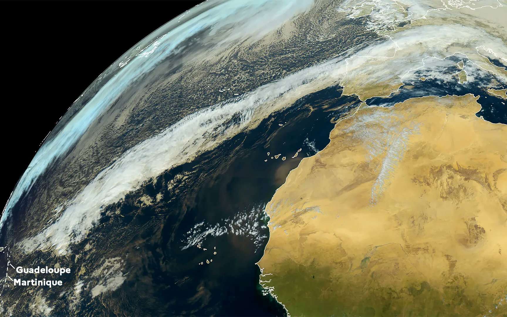 La rivière atmosphérique qui inonde la France visible depuis les satellites