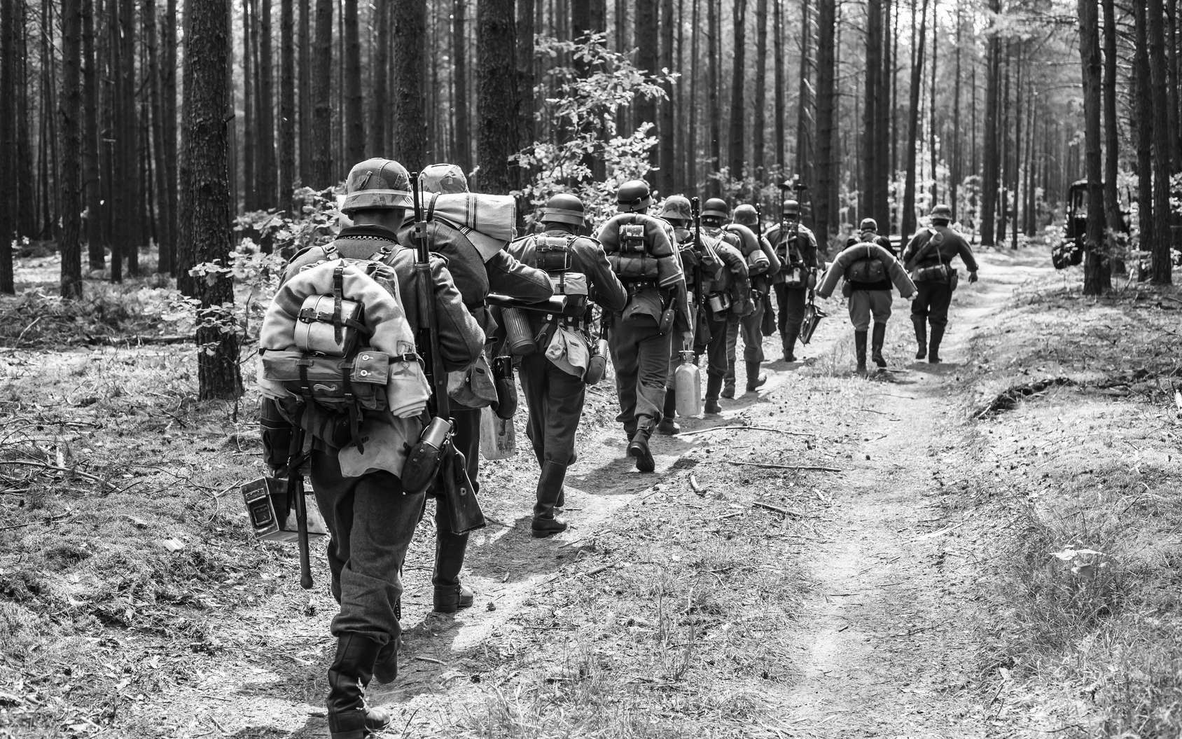 Soldats allemands durant la seconde guerre mondiale. © Grigory Bruev, fotolia
