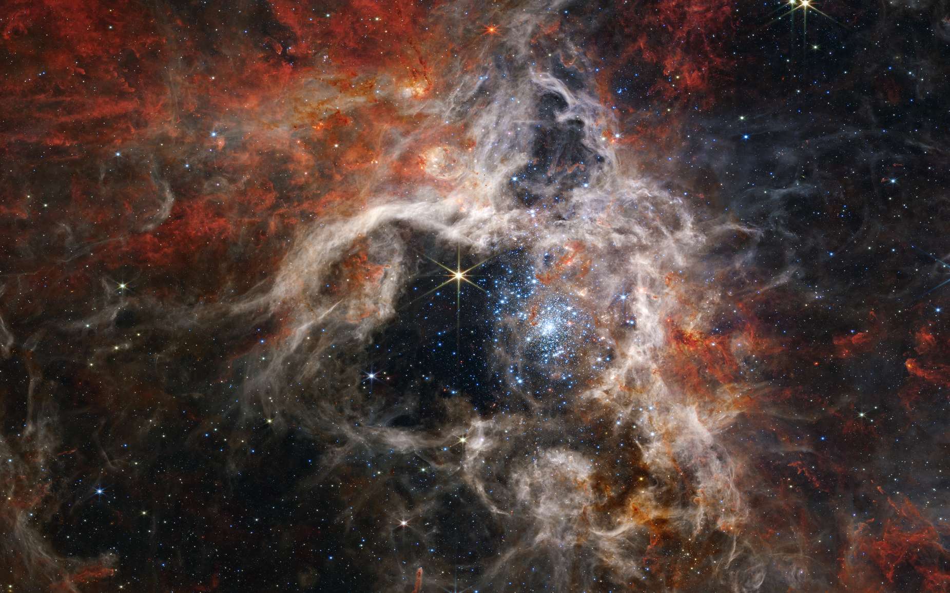 Il telescopio James Webb ci porta nelle profondità della Nebulosa Tarantola