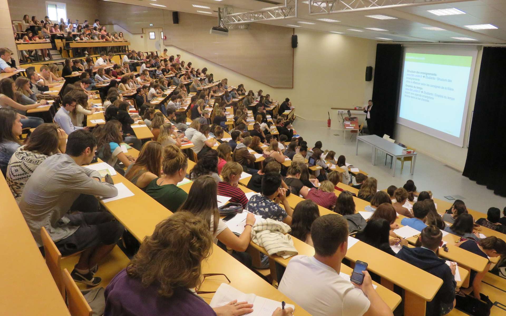 Cours en amphi à la faculté de lettres et sciences humaines de l'université de Limoges. © flsh.unilim.fr