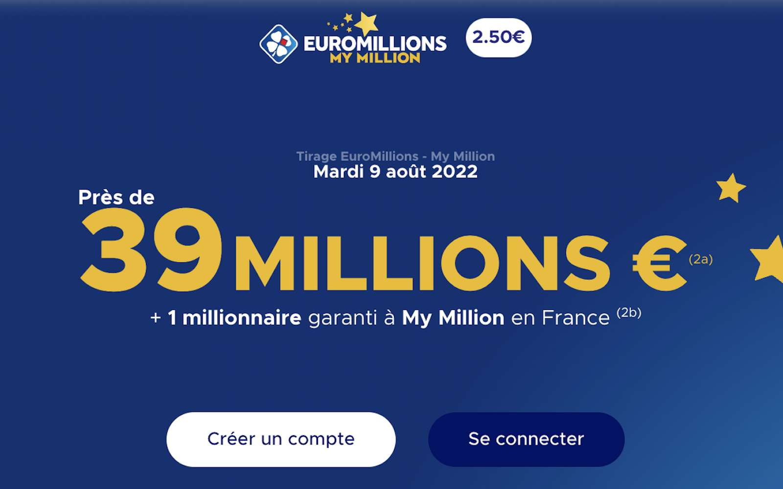 Ne manquez pas le jackpot EuroMillions FDJ de 39 millions € à gagner ce soir. (Source : FDJ.fr)