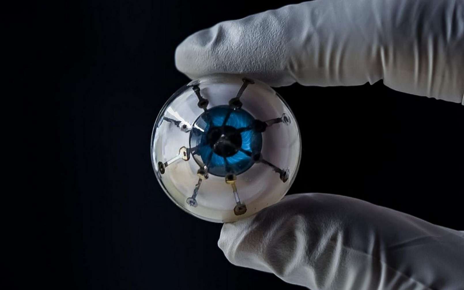 Le prototype d’œil bionique fabriqué par impression 3D. © University of Minnesota, McAlpine Group