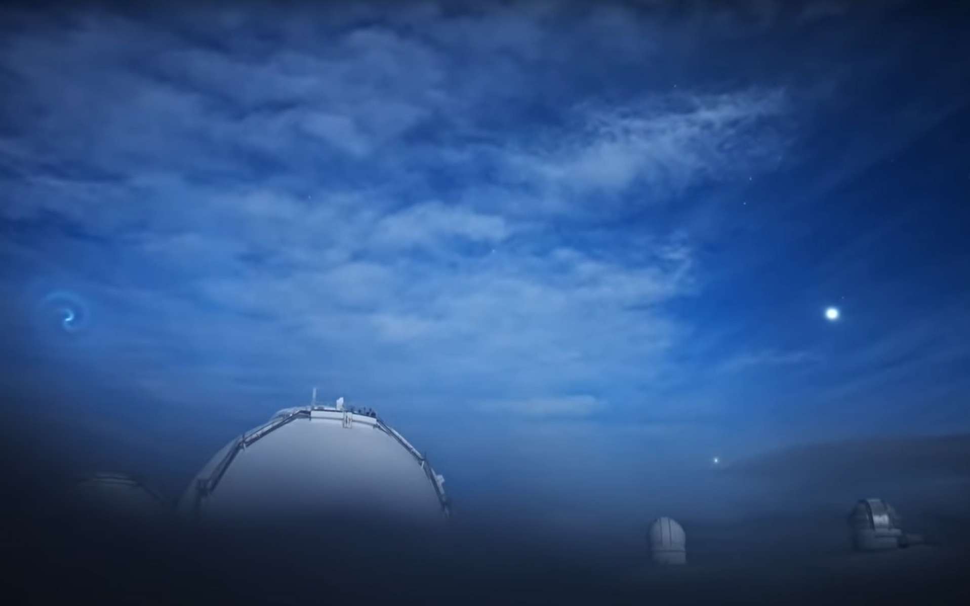 Un « tourbillon volant » dans le ciel d'Hawaï filmé par un observatoire