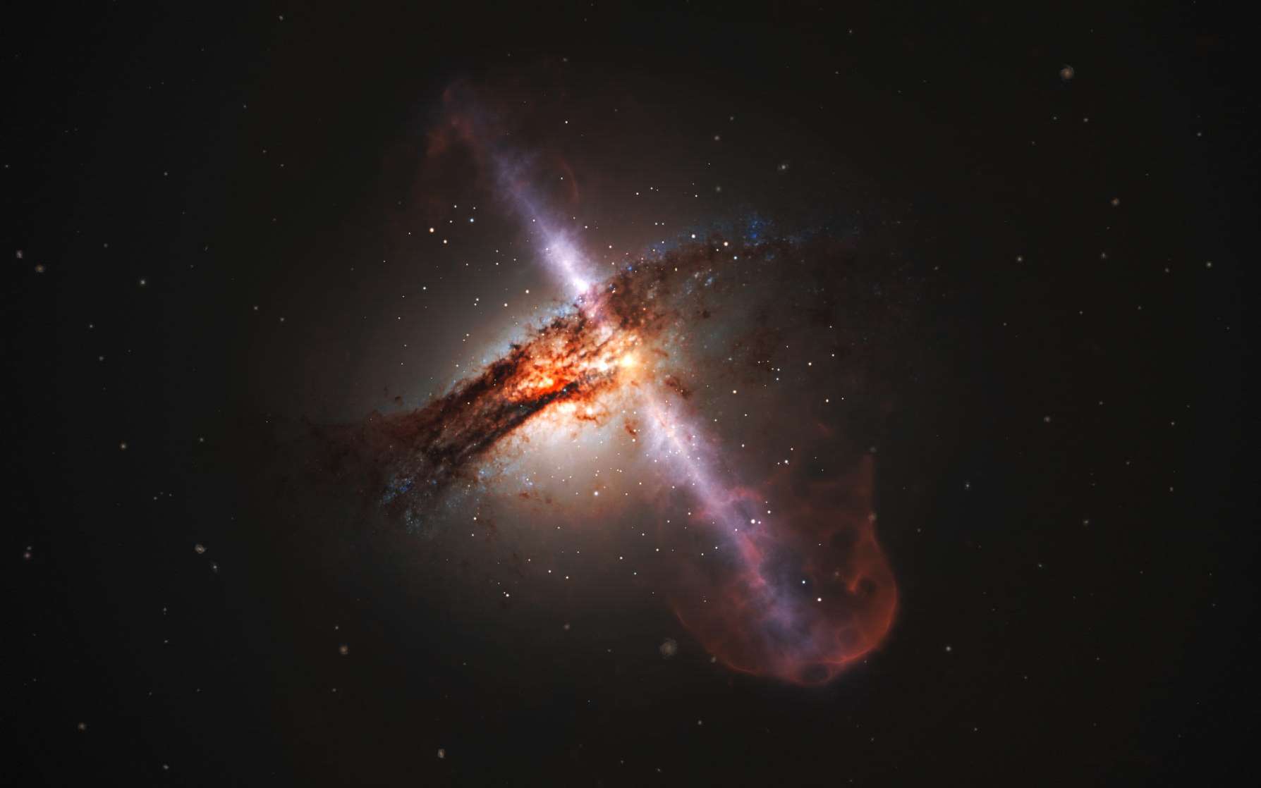 Illustration d'artiste d'un jet à grande vitesse. © Nasa, ESA, Hubble, L. Calçada, ESO.