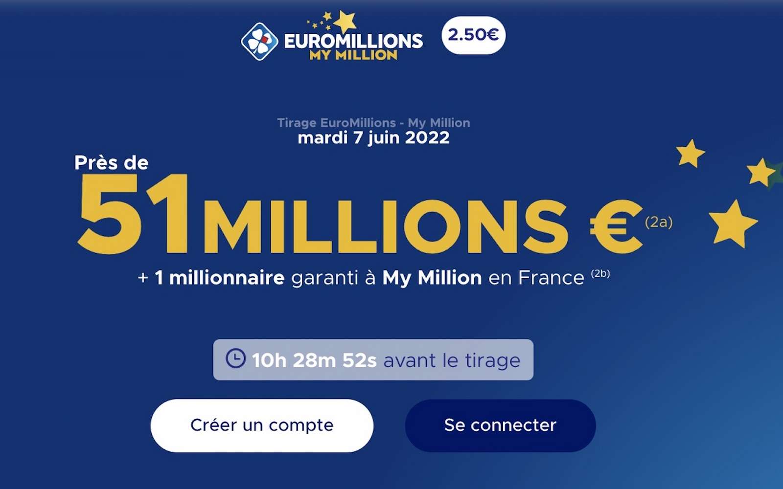 EuroMillions FDJ : Un jackpot de 51 millions d'euros à gagner avant 20h ce mardi 7 juin