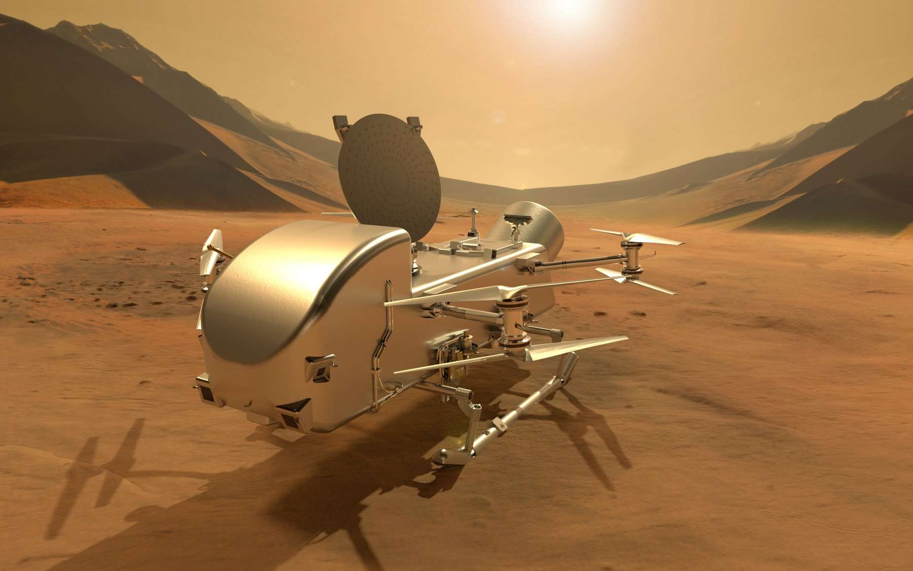 En images : test en soufflerie du drone Dragonfly de la Nasa qui volera dans l'atmosphère de Titan !