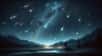 Illustration de la pluie d'étoiles filantes des Géminides. © XD, Futura avec DALL-E