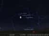La lune en rapprochement avec l'astéroïde Cérès