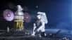 Concept d'artiste d'un astronaute dans la combinaison spatiale xEMU mettant en place une expérience scientifique sur la surface lunaire. © Jason Roberts, Nasa