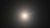 Une image composite montrant dans le visible la galaxie M87 et dans l'infrarouge l'un de ses jets. © Nasa, DP