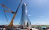 À Boca Chica, assemblage terminé de MK1, un des deux prototypes du futur lanceur Starship de SpaceX. © SpaceX, Elon Musk
