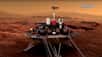 Une représentation artistique plutôt sommaire du rover chinois Zhurong&nbsp;qui devrait atterrir sur Mars d'ici quelques jours. © CNSA, YouTube