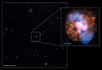 A environ 780 millions d’années-lumière dans la constellation du Serpent, la radiogalaxie 4C +00.58 exhibe des structures qui s'expliqueraient par le basculement de l’axe de rotation de son trou noir supermassif central, après une collision galactique...