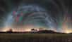 Ce panorama de 40 images a été réalisé par Julien Looten, un jeune étudiant, en janvier 2023, en Dordogne. Un airglow exceptionnel ! © J. looten, Wikipédia, CC by-SA 4.0