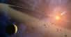Bien connue des amateurs de science-fiction, Epsilon Eridani, à 10 années-lumière, ressemble au Soleil. Depuis 2000, on sait qu’elle possède une planète mais les observations en infrarouge de Spitzer suggèrent aujourd'hui qu'elle est entourée de deux ceintures d’astéroïdes, trahissant la présence d'autres planètes.