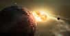 Quand les astronomes parlent d’étoile double, ils évoquent en fait deux étoiles qui tournent l’une autour de l’autre. Et c’est donc autour de deux étoiles engagées dans une danse plutôt serrée qu’ils viennent d’observer trois disques protoplanétaires différents, susceptibles de donner naissance à trois systèmes planétaires distincts !