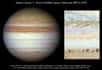 Le télescope spatial Hubble a été mobilisé pour observer la planète Jupiter ces derniers jours. En jeu, les réponses à deux énigmes : un flash lumineux observé le 3 juin et la disparition d'une bande équatoriale quelques semaines plus tôt.