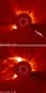 Troublante coïncidence : le satellite solaire Soho a filmé le 1er octobre la chute d'une comète sur le Soleil, suivie d'une violente éjection de masse coronale.
