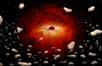 Des flashs de rayons X sont émis presque chaque jour par Sagittarius A*, notre trou noir galactique supermassif. Selon des astrophysiciens, ces flashs observés par Chandra s’expliqueraient par la pulvérisation d’astéroïdes et de comètes par les forces de marée, suivie de leur engloutissement par le trou noir central.