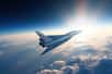 Illustration d'un avion hypersonique. Celui de Venus Aerospace pourvu d'un moteur-fusée à détonation rotative pourrait atteindre une vitesse de pointe à Mach 9. © Robert, Adobe Stock (image générée avec l'aide de l'IA)