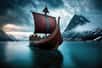 Découvert en Islande, ce qui semble être la représentation d'un bateau gravée sur une pierre rougeâtre pourrait être le plus vieux dessin daté de peu après l'an 800. © Noel Cook, Adobe Stock