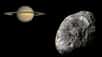 Saturne et son satellite Hypérion