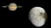 Saturne et sa lune Japet