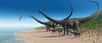 Aucun risque que des traces de pieds humains ne soient découvertes aux côtés de celles de dinosaures tels que ces diplodocus. © Catmando, Adobe Stock