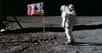 Premiers pas sur la Lune. © Nasa, Neil A. Armstrong - Domaine public