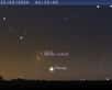 La Lune est en conjonction avec la planète Vénus et frole l'amas des Pléiades (M45)
