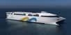 Ce ferry, long de près de 150 mètres, est 100 % électrique. Lors de sa livraison en 2025, il pourra embarquer 2 100 passagers et 150 voitures pour une traversée de 185 km.