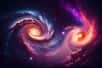 Des astronomes ont capturé un étrange phénomène jamais observé jusqu'à aujourd'hui : des galaxies naines très éloignées qui s'apprêtent à fusionner, accompagnées d'un trou noir géant en leur centre. Plus encore, ce ne sont pas une mais deux paires qui ont été détectées !