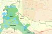Carte des zones écologiques de Brucourt avec mention des différentes znieff. © Michel d’Auge, Wikimédia CC by-sa 3.0