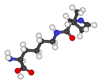 La pyrrolysine est un acide aminé rare, incorporé en face d'un codon stop. © Domaine public
