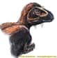 Représentation artistique d'un Tyrannosaurus rex couvert de plumes. Nous sommes loin de l'image véhiculée par les films Jurassic Park. © Alain Bénéteau