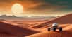 Illustration générée à l'aide d'une IA d'un concept de rover explorant Mars. © XD, Futura avec Adobe Firefly