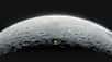 Cette illustration représente un radiotélescope conceptuel de cratère lunaire sur la face cachée de la Lune. Le concept, en première phase de développement, est étudié dans le cadre d’une subvention du programme Niac de l'Agence spatiale américaine. © Vladimir Vustyansky