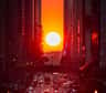 La ville de New York accueille un coucher de soleil spectaculaire très prisé des photographes du monde entier : il s'agit du solstice de Manhattan, plus connu sous le nom de Manhattanhenge.