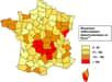 En France, certaines régions sont plus exposées au radon, dû à la présence de roches volcaniques et granitiques. © IRSN