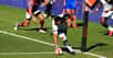 Au rugby, on marque un essai en écrasant le ballon dans l’en-but adverse, c’est-à-dire derrière la ligne joignant les poteaux.