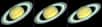 De gauche à droite, Saturne en 2018, 2019 et 2020. La planète géante approche de l'automne. © Nasa, ESA, STScI, A. Simon, R. Roth