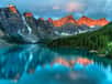 Lac Moraine turquoise dans le Parc national de Banff Canada