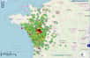 Carte des bruits entendus (rouge : explosion ; jaune : coup de tonnerre ; vert : grondement faible et lointain ; gris : pas de bruit entendu) établie à partir de près de 2.500 témoignages du tremblement de terre de magnitude 5,2 qui a frappé le centre-ouest de la France le 21 juin 2019 à 8h50. © Capture d'écran, BCSF/RENASS