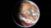 Quand elle était encore jeune, avant d’être balafrée et toute rouge, Mars avait un visage différent. Il y a 3,5 milliards d'années s'est produit un étonnant basculement de la lithosphère, vraisemblablement dû à l'apparition d’un système volcanique géant, le dôme de Tharsis. Comme si la coquille d'un œuf pivotait sans que le jaune ne bouge.