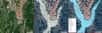 La situation avant/après la tempête Alex dans la ville de St Martin. © Images pré-catastrophe (ESRI World Imagery - 2016), images post-catastrophe (Pléiades, CNES 2020, distribution Airbus DS), images post-catastrophe au format carte (SERTIT 2020)