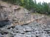 Sills intercalés dans la stratigraphie. Nova Scotia, Canada. © Mikenorton, Wikimedia Commons, CC by-sa 3.0